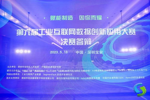 第六屆工業互聯網數據創新應用決賽在深舉行 釋放工業數據價值，賦能產業數字升級
